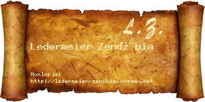 Ledermeier Zenóbia névjegykártya